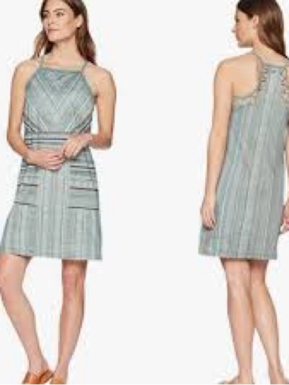 Prana Ardor Agave Samba Racerback Shelf Bra Dress Size Medium Athletic